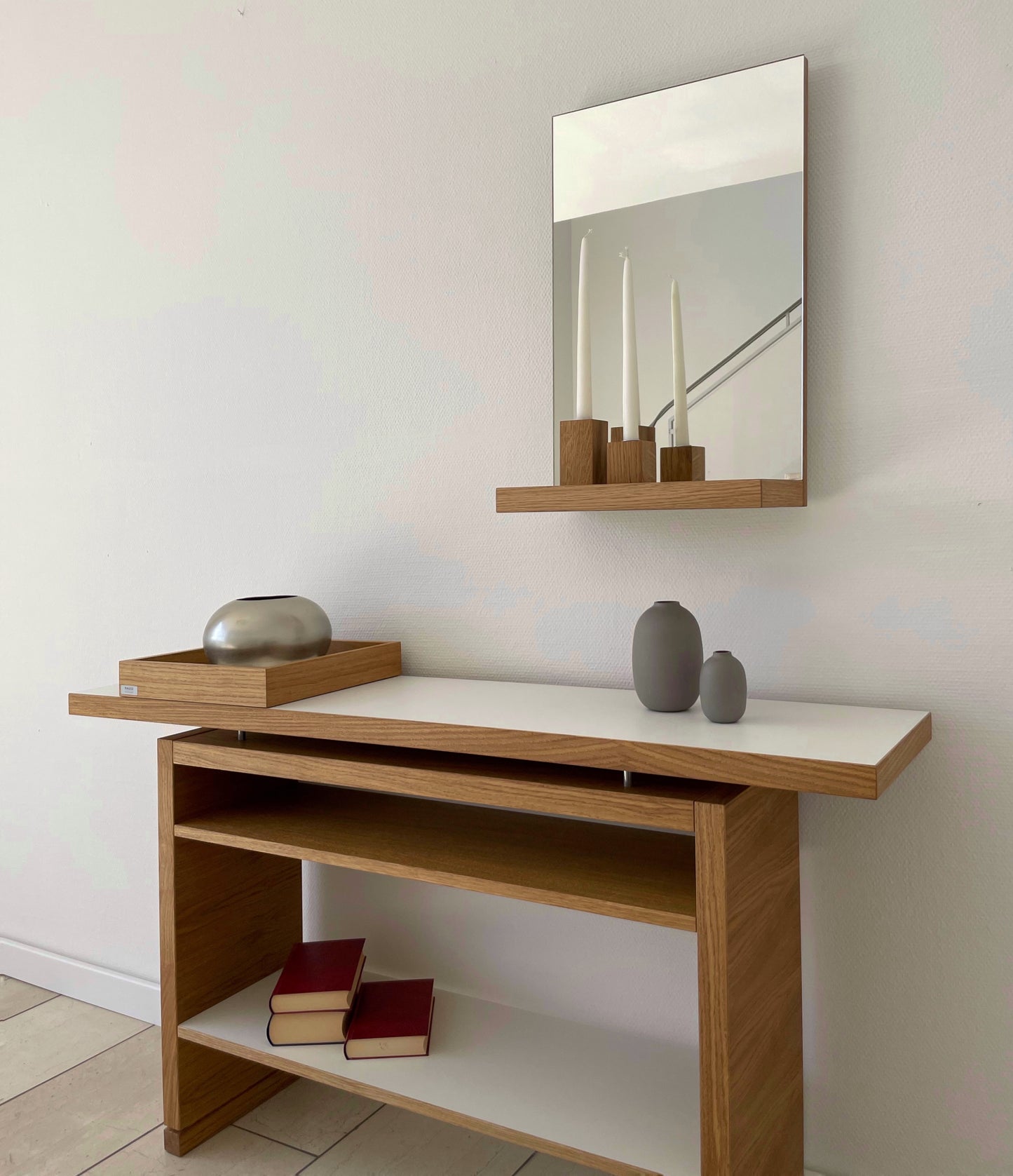 Sideboard Flensburg - oak oiled / white silk finish with E bottom