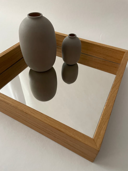 Tray Solitüde - oak oiled / mirrored