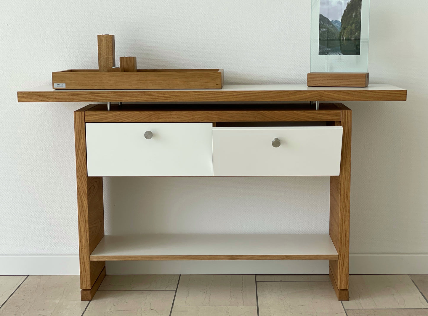 Sideboard Sønderborg - oak oiled / white silk finish with E bottom