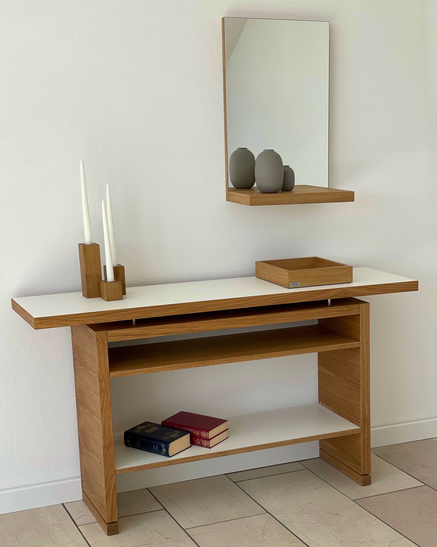 Sideboard Flensburg - oak oiled / white silk finish with E bottom