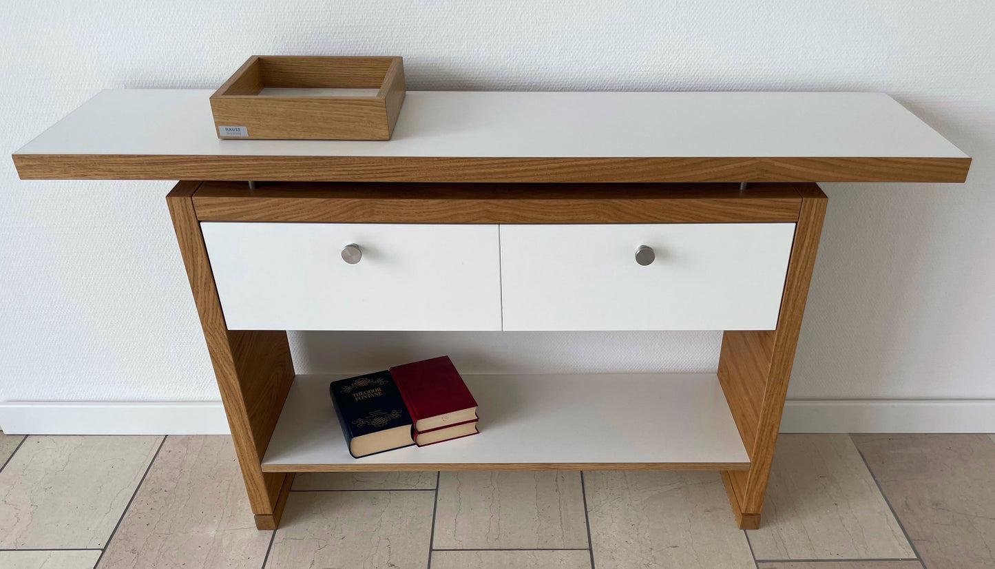 Sideboard Sønderborg - Eiche geölt / weiß seidenfinish mit E-Boden