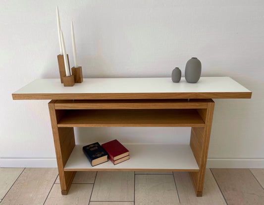 Sideboard Flensburg - oak oiled / white silk finish with E bottom