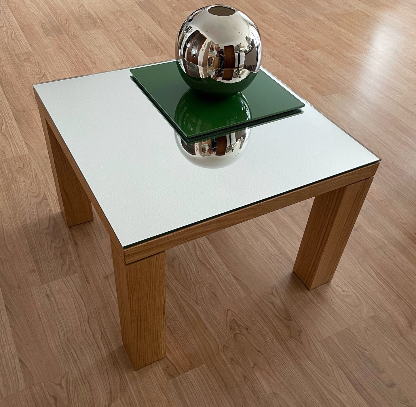 Side table Arnis - natural oak - mirrored