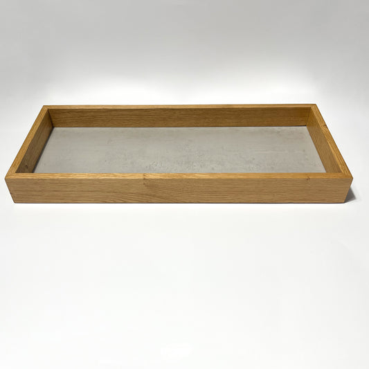 Tray Sonwig - oak oiled / ceramic grey