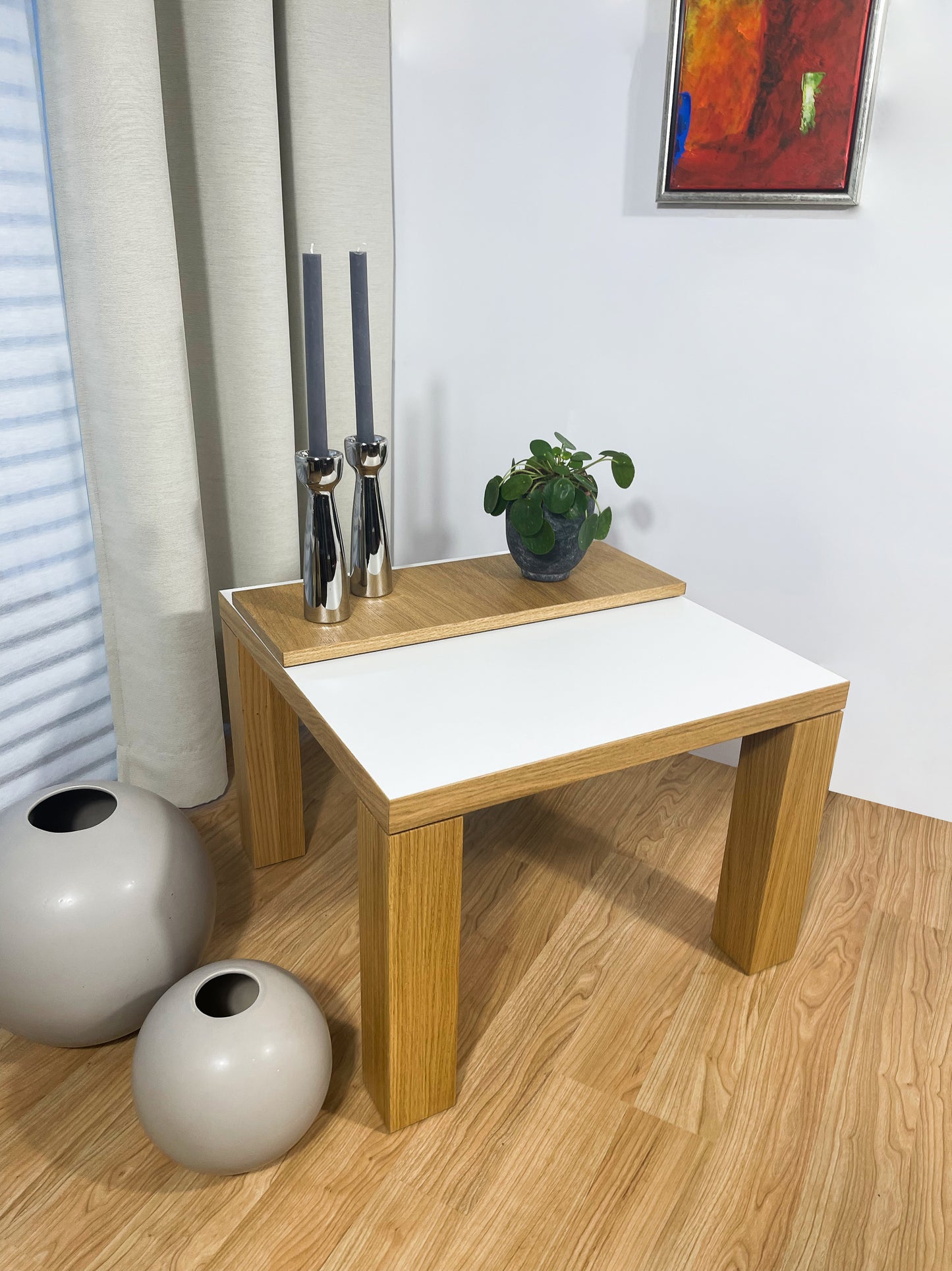 Side table Åbenrå - oak oiled/white silk finish