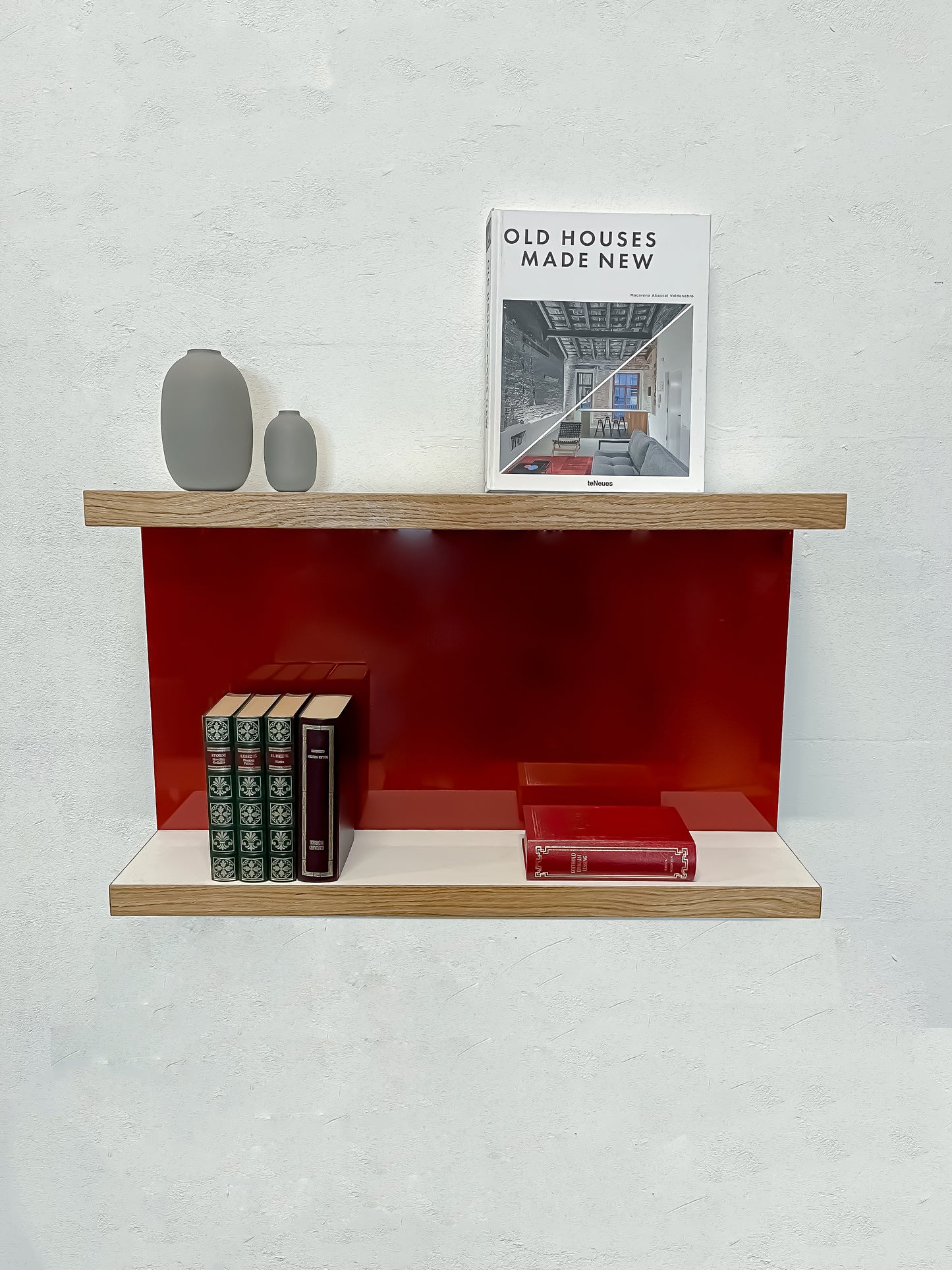 Wall shelf Nordstrand - Red glazed