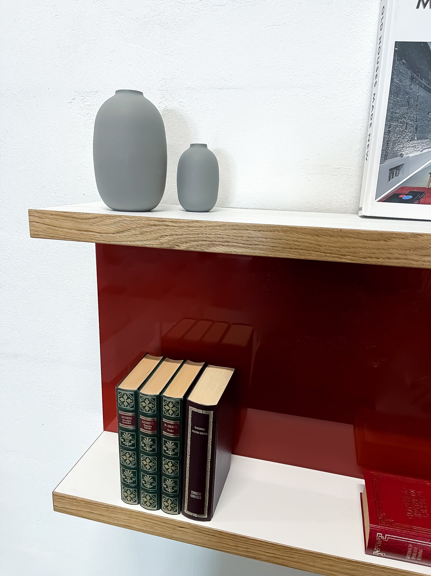 Wall shelf Nordstrand - Red glazed